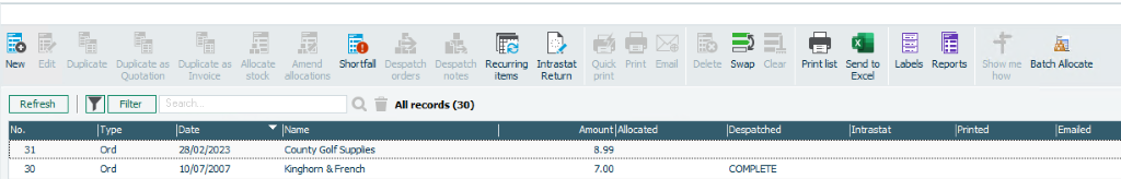 Sales Order Processing