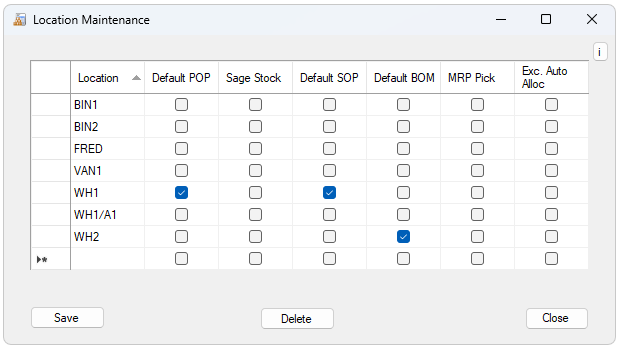 Location Maintenance